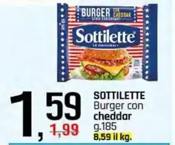 Famila Superstore SOTTILETTE Burger con cheddar offerta
