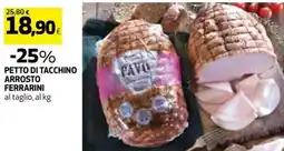 Coop Petto di tacchino arrosto FERRARINI offerta