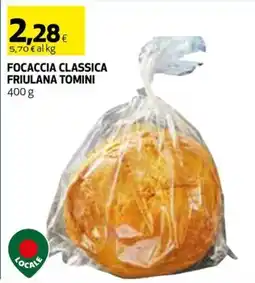 Coop Focaccia classica friulana tomini offerta