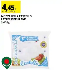 Coop Mozzarella castello LATTERIE FRIULANE offerta