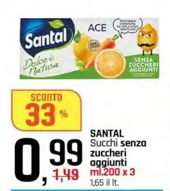 Famila Superstore SANTAL Succhi senza zuccheri aggiunti offerta
