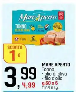 Famila Superstore MARE APERTO Tonno olio di oliva filo d'olio offerta