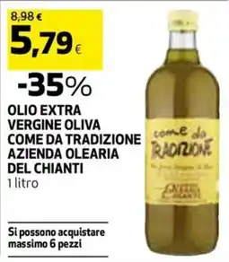 Coop Olio extra vergine oliva come da tradizione azienda olearia del chianti offerta