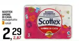 Famila Superstore SCOTTEX AMORE DI CASA Asciugatutto 3 rotoli offerta