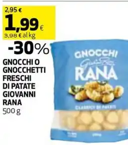 Coop Gnocchio gnocchetti freschi di patate GIOVANNI RANA offerta