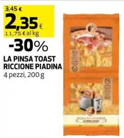 Coop La pinsa toast riccione piadina offerta