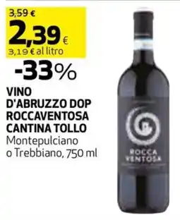 Coop Vino d'abruzzo dop roccaventosa cantina tollo offerta