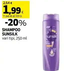 Coop Shampoo SUNSILK vari tipi offerta
