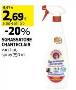Coop Sgrassatore CHANTECLAIR vari tipi spray offerta