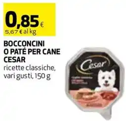 Coop Bocconcini o paté per cane CESAR offerta