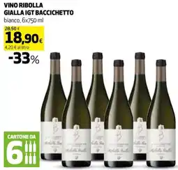Coop Vino ribolla gialla IGT BACCICHETTO offerta