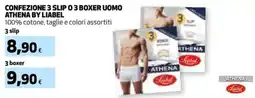 Coop Confezione 3 slip o 3 boxer uomo ATHENA BY LIABEL offerta