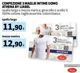 Coop Confezione 3 maglie intime uomo ATHENA BY LIABEL offerta