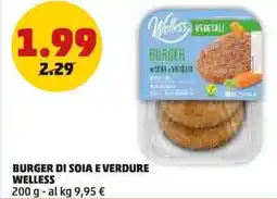 PENNY Burger di soia e verdure WELLESS offerta