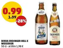 PENNY Birra erdinger HELL E WEISSBIER offerta