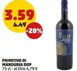 PENNY Primitivo di manduria DOP offerta