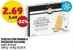 PENNY Strich con panna e pistacchi siciliani Salsa di pomodoro ciliegino CUOR DI TERRA offerta