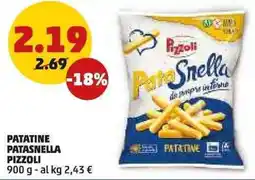 PENNY Patatine patasnella PIZZOLI offerta