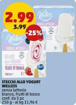 PENNY Stecchi allo yogurt WELLESS offerta
