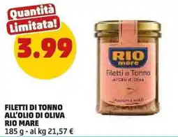 PENNY Filetti di tonno all'olio di oliva RIO MARE offerta
