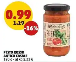 PENNY Pesto rosso ANTICO CASALE offerta