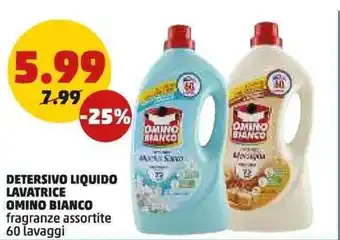 PENNY Detersivo liquido lavatrice OMINO BIANCO offerta