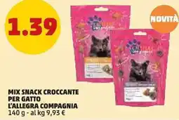 PENNY Mix snack croccante per gatto L'ALLEGRA COMPAGNIA offerta