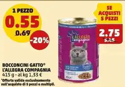 PENNY Bocconcini gatto L'ALLEGRA COMPAGNIA offerta