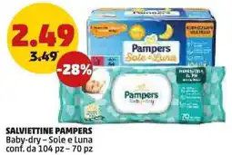 PENNY Salviettine PAMPERS baby-dry-sole e luna offerta