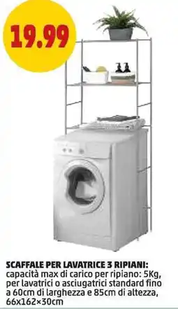 PENNY Scaffale per lavatrice 3 ripiani offerta