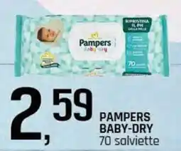 Famila Superstore PAMPERS BABY-DRY 70 salviette offerta