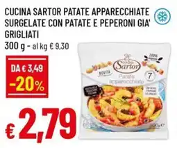 Famila Cucina sartor patate apparecchiate surgelate con patate e peperoni gia' grigliati offerta