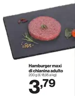 In'S Mercato Hamburger maxi di chianina adulto offerta