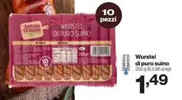 In'S Mercato Wurstel di puro suino offerta