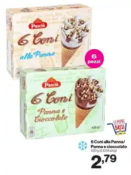 In'S Mercato 6 Coni alla Panna/ Panna e cioccolato offerta