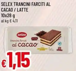 Famila Selex trancini farciti al cacao/latte offerta