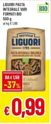 Famila Liguori pasta integrale vari bio formati bio offerta
