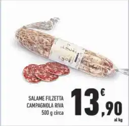 Conad SALAME FILZETTA CAMPAGNOLA RIVA offerta