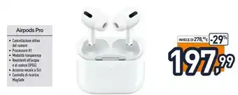 Unieuro Airpods pro cuffia auricolare bianco offerta