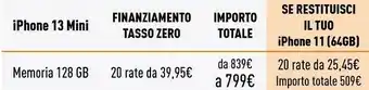 Unieuro Iphone 13 mini 128gb offerta