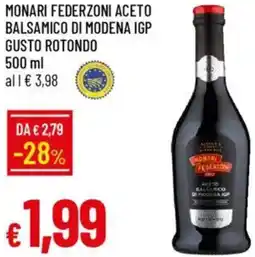 Galassia Monari federzoni aceto balsamico di modena igp gusto rotondo offerta