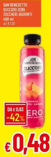 Galassia San benedetto succoso zero zuccheri aggiunti offerta