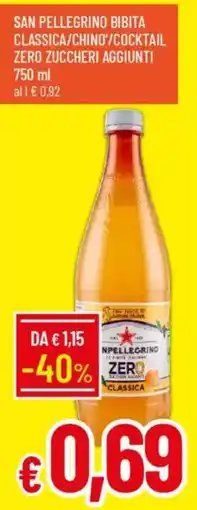 Galassia San pellegrino bibita classica/chino'/cocktail zero zuccheri aggiunti offerta