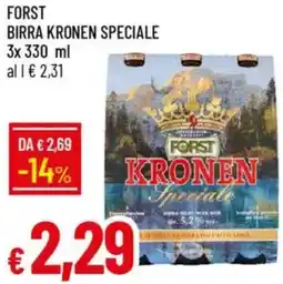 Galassia Forst birra kronen speciale offerta