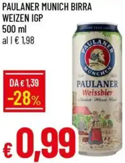 Galassia Paulaner munich birra weizen igp offerta