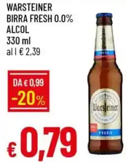 Galassia Warsteiner birra fresh 0.0% alcol offerta