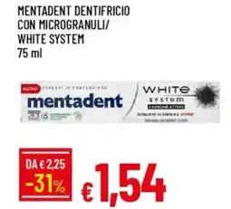 Galassia Mentadent dentifricio con microgranuli/white system offerta