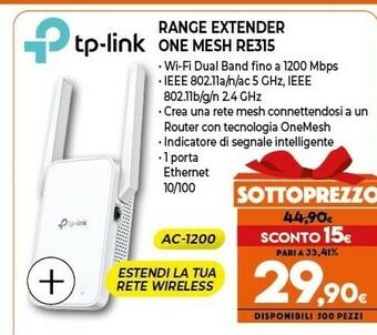 Expert Tp-link re315 moltiplicatore di rete bianco 10, 100 mbit/s offerta