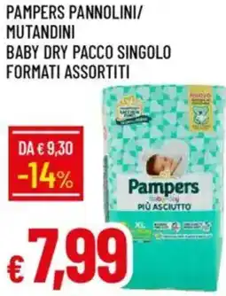 Galassia Pampers pannolini/ mutandini baby dry pacco singolo formati assortiti offerta