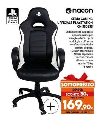 Sedia gaming ufficiale playstation ch-350ess